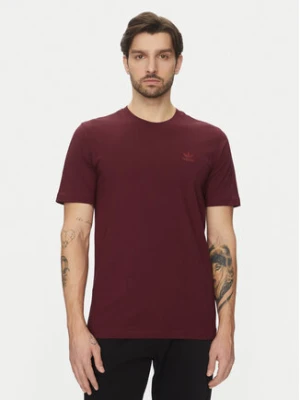 adidas T-Shirt Trefoil Essentials JC9992 Bordowy Regular Fit