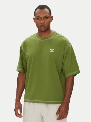 adidas T-Shirt Trefoil Essentials JX5245 Zielony Regular Fit