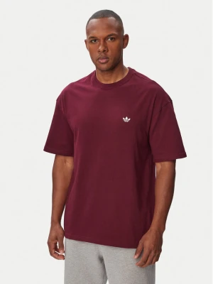 adidas T-Shirt Trefoil Essentials Loose KV3139 Bordowy Regular Fit