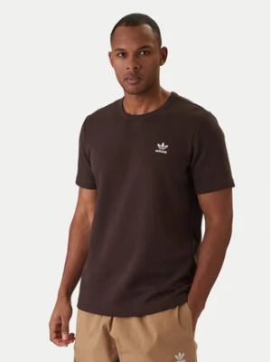 adidas T-Shirt Trefoil Essentials Waffle KE1136 Brązowy Regular Fit