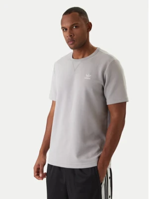 adidas T-Shirt Trefoil Essentials Waffle KE1203 Szary Regular Fit