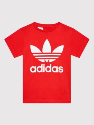 adidas T-Shirt Trefoil HC9586 Czerwony Regular Fit