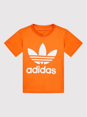adidas T-Shirt Trefoil HK7514 Pomarańczowy Regular Fit
