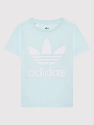 adidas T-Shirt Trefoil HS8863 Błękitny Regular Fit