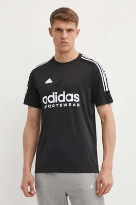 adidas t-shirt treningowy Tiro kolor czarny z nadrukiem IP3779