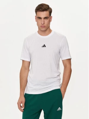 adidas T-Shirt Workout Logo IT2125 Biały Regular Fit