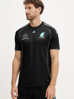 adidas t-shirt x Mercedes męski kolor czarny wzorzysty JX8245