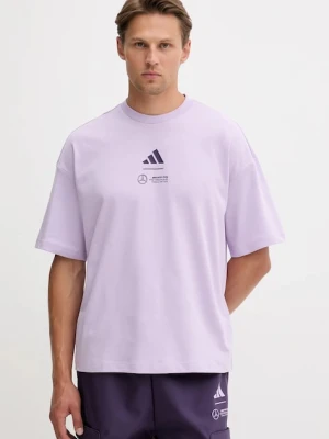 adidas t-shirt x Mercedes męski kolor fioletowy z nadrukiem JX8811