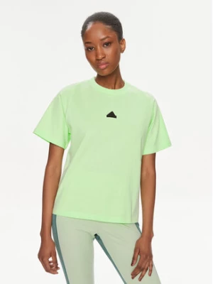 adidas T-Shirt Z.N.E. IS3921 Zielony Regular Fit