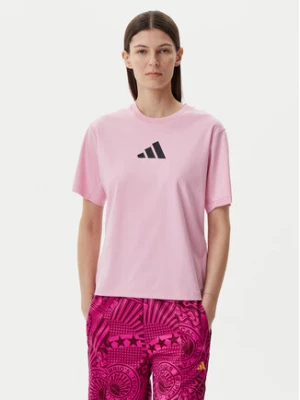 adidas T-Shirt Z.N.E. JC5401 Różowy Regular Fit