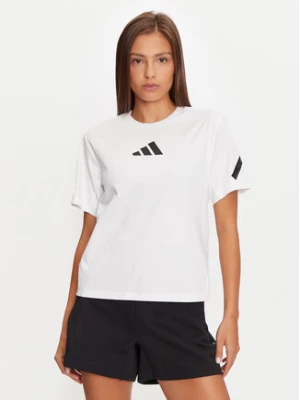 adidas T-Shirt Z.N.E. JE7857 Biały Regular Fit