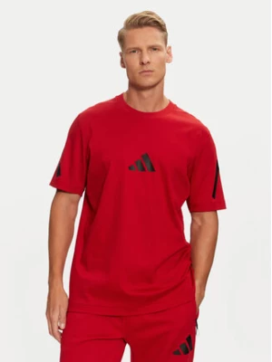 adidas T-Shirt Z.N.E. JF6386 Czerwony Regular Fit