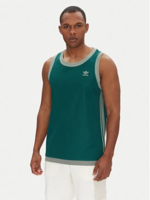 adidas Tank top adicolor Mock Eyelet JP1096 Zielony Oversize
