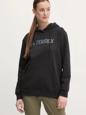 adidas TERREX bluza dresowa Multi kolor czarny z kapturem z nadrukiem IZ3301