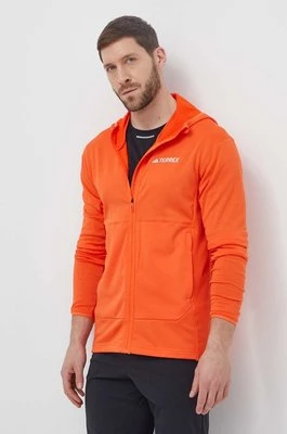 adidas TERREX bluza sportowa Xperior kolor pomarańczowy z kapturem gładka IQ3720
