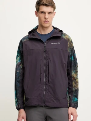 adidas TERREX kurtka outdoorowa x National Geographic kolor fioletowy przejściowa oversize JD5839