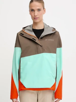 adidas TERREX kurtka outdoorowa Xploric 2.5L Anorak kolor brązowy JL9813