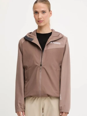 adidas TERREX kurtka przeciwdeszczowa Multi 2L Rain Jacket kolor brązowy JN0857