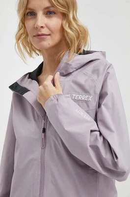 adidas TERREX kurtka przeciwdeszczowa Multi damska kolor fioletowy IP1485