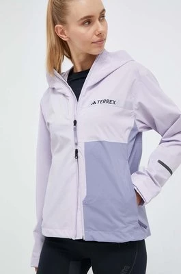 adidas TERREX kurtka przeciwdeszczowa Multi RAIN.RDY damska kolor fioletowy