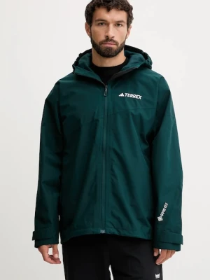 adidas TERREX kurtka przeciwdeszczowa Xploric 2L Gore kolor zielony przejściowa JL9748