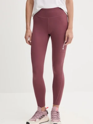 adidas TERREX legginsy Multi damskie kolor czerwony gładkie JE9423