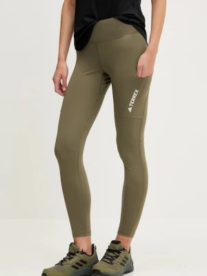 adidas TERREX legginsy Multi damskie kolor zielony gładkie JF1267