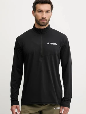adidas TERREX longsleeve sportowy Multi Half-Zip kolor czarny z nadrukiem JF4188