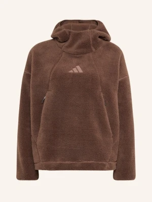 Adidas Terrex Polarowa Bluza Z Kapturem Xploric Climawarm High Pile braun