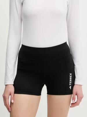 adidas TERREX szorty damskie kolor czarny z nadrukiem high waist JF1261