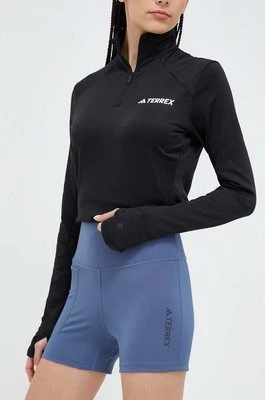adidas TERREX szorty sportowe Multi damskie kolor niebieski gładkie high waist