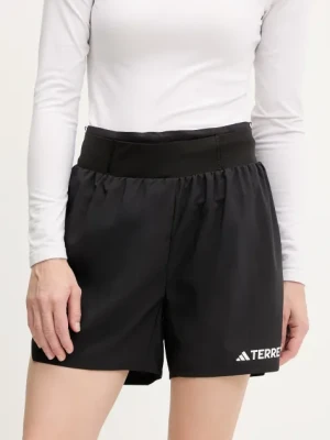 adidas TERREX szorty sportowe Xperior damskie kolor czarny z nadrukiem high waist JF1255