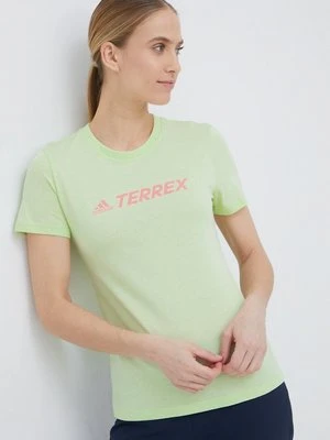 adidas TERREX t-shirt bawełniany HE1645 kolor zielony