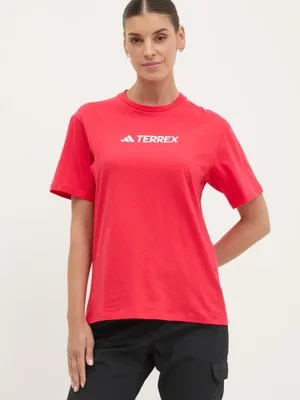 adidas TERREX t-shirt damski kolor czerwony JF9134