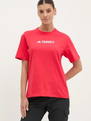 adidas TERREX t-shirt damski kolor czerwony JF9134