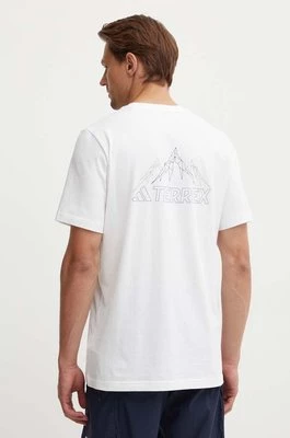 adidas TERREX t-shirt męski kolor biały gładki IZ0465
