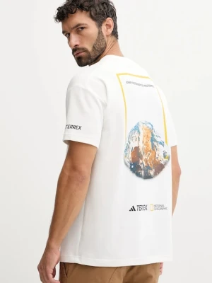 adidas TERREX t-shirt męski kolor biały z nadrukiem KC5417