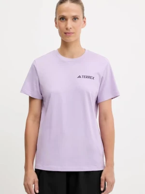 adidas TERREX t-shirt sportowy damski kolor fioletowy JX3852