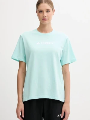 adidas TERREX t-shirt sportowy damski kolor turkusowy JM2816