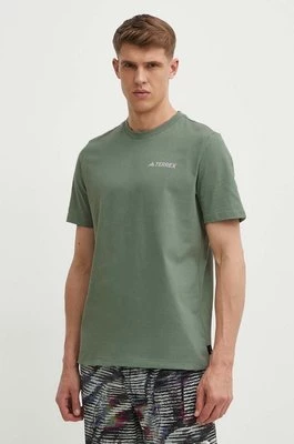 adidas TERREX t-shirt sportowy kolor zielony z nadrukiem IS0283