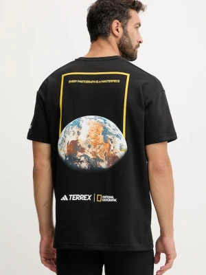 adidas TERREX t-shirt sportowy męski kolor czarny wzorzysty KC2352