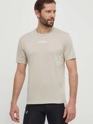 adidas TERREX t-shirt sportowy Multi kolor beżowy gładki IP4779