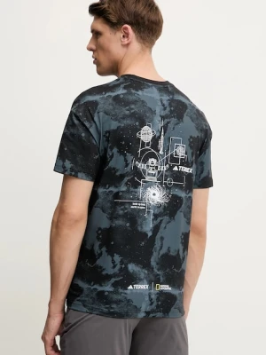 adidas TERREX t-shirt sportowy x National Geographic kolor czarny wzorzysty JD5959