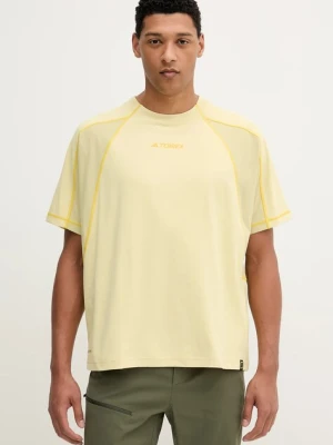 adidas TERREX t-shirt sportowy x National Geographic kolor żółty wzorzysty JD5961