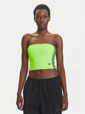 adidas Top adicolor 3-Stripes JX7719 Zielony Slim Fit
