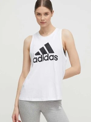 adidas top bawełniany kolor biały H10199