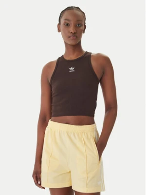 adidas Top Essentials KD3821 Brązowy Slim Fit