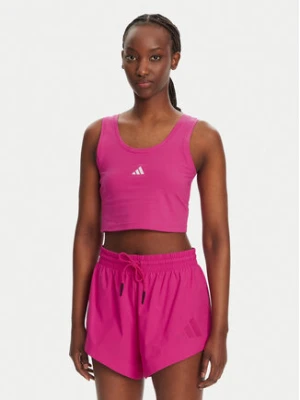 adidas Top Essentials Small Logo JP4792 Różowy Slim Fit