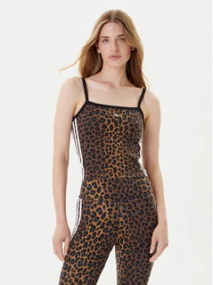 adidas Top Leopard JW7310 Brązowy Slim Fit
