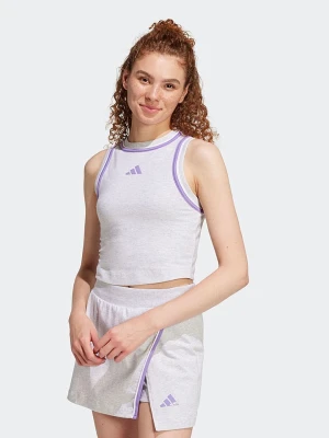 adidas Top w kolorze jasnoszaro-fioletowym rozmiar: S